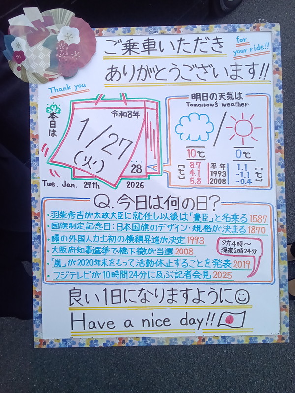 オリジナルのホワイトボード